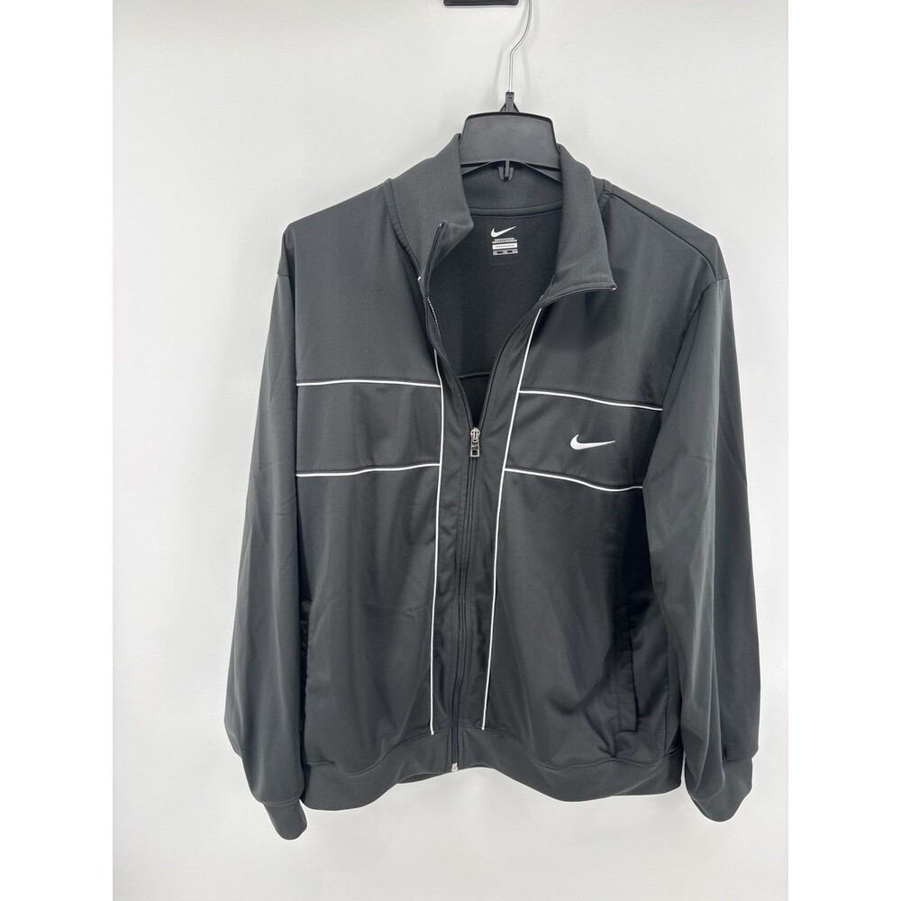 Nike Jacket Mens Size XXL Gray Full Zip Track Piping Swoosh Logo